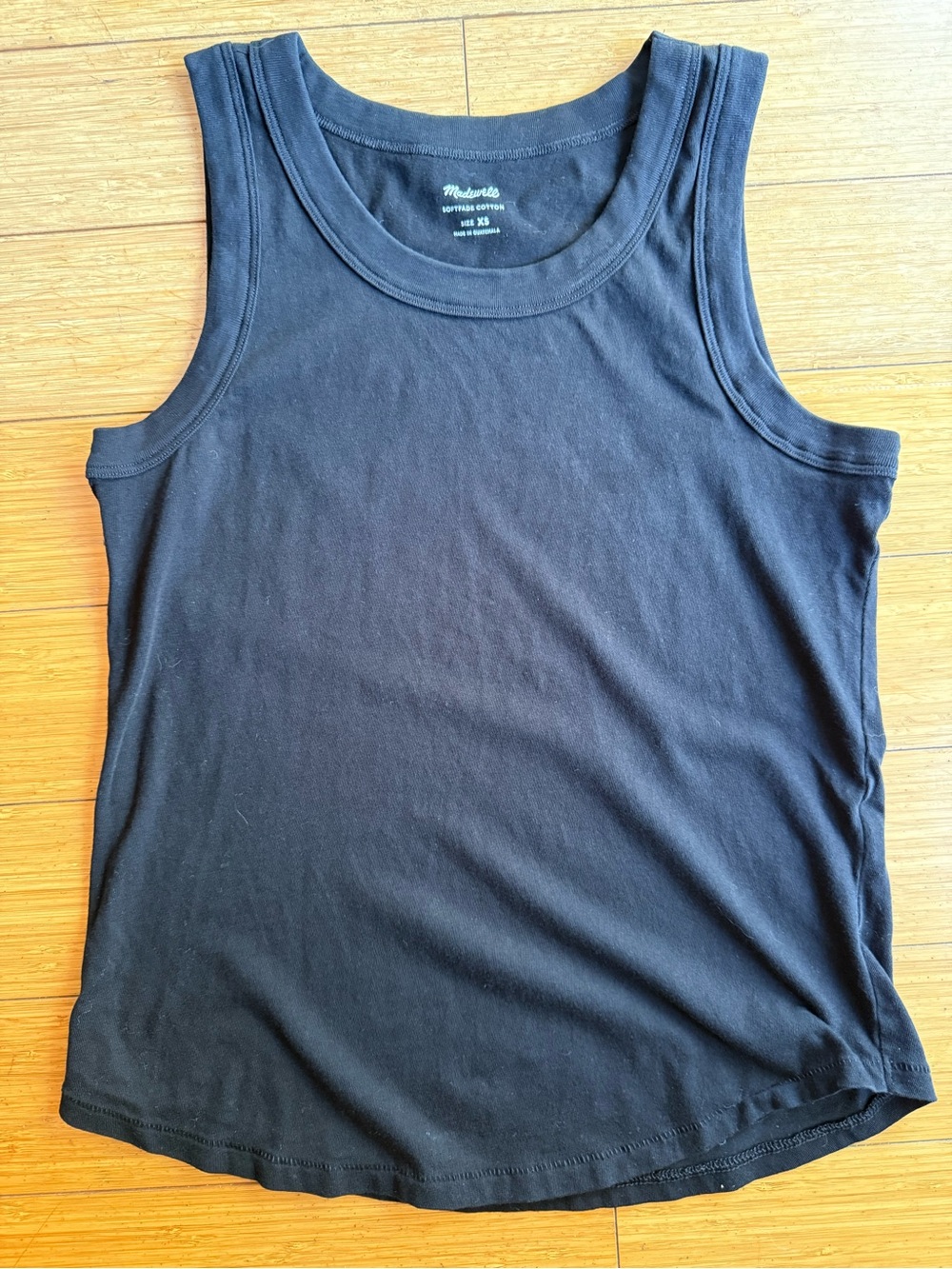 Madewell black cotton tank top